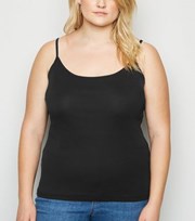New Look Curves Black Longline Strappy Cami
